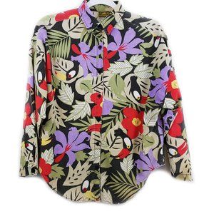 Sunset Blues Tropical Hawaiian Floral Aloha Shirt